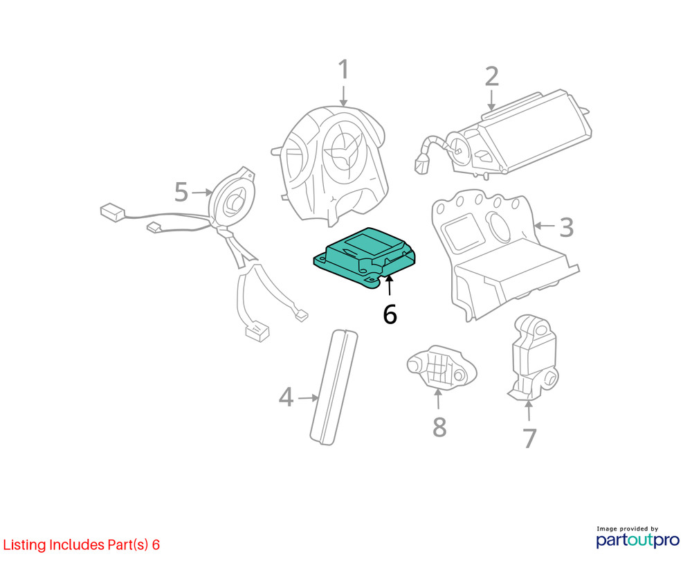 12 CHEVY CORVETTE C6 SRS CONTROL MODULE 20991636