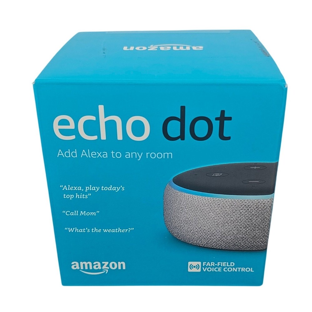 Amazon Echo Dot 3rd Gen Smart Speaker Heather Gray (D9N29T) Alexa Open Box