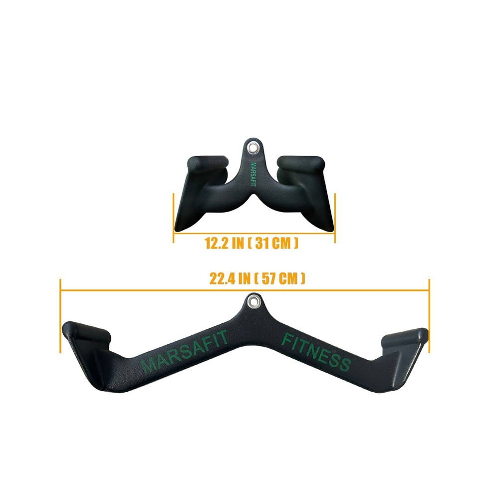 Fitness Rowing Pulley Cable Machine Attachment Handle Grips Lat Pull Down Bar