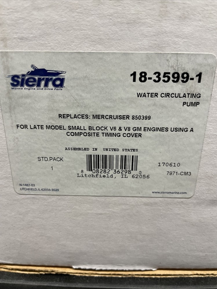Sierra 18–3 599–1 water circulating pump