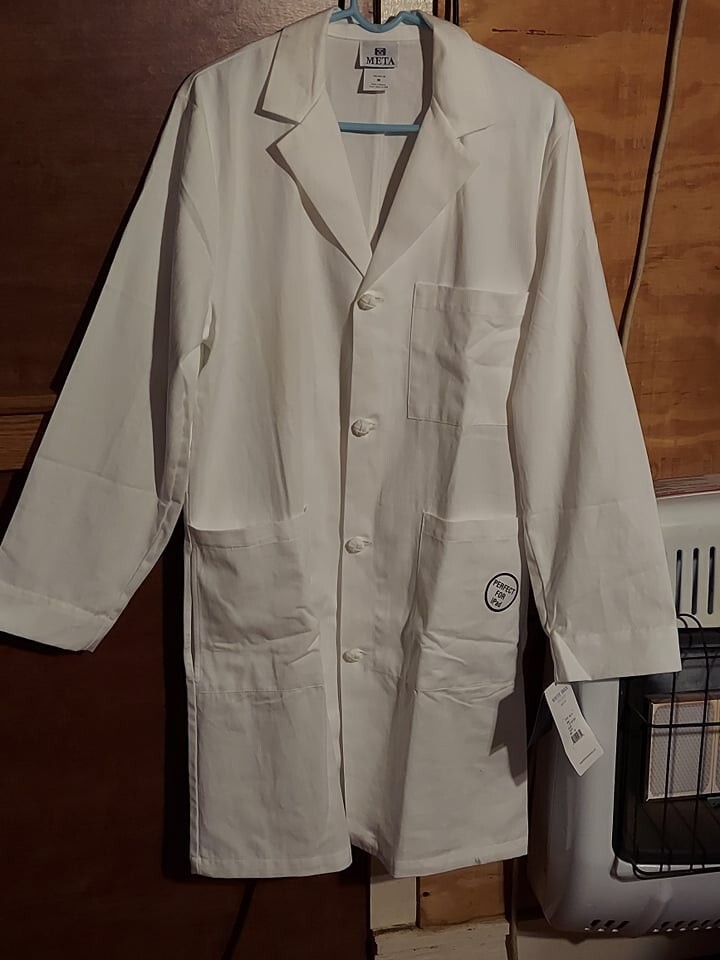 Meta Lab Womens Lab Coat Size 38