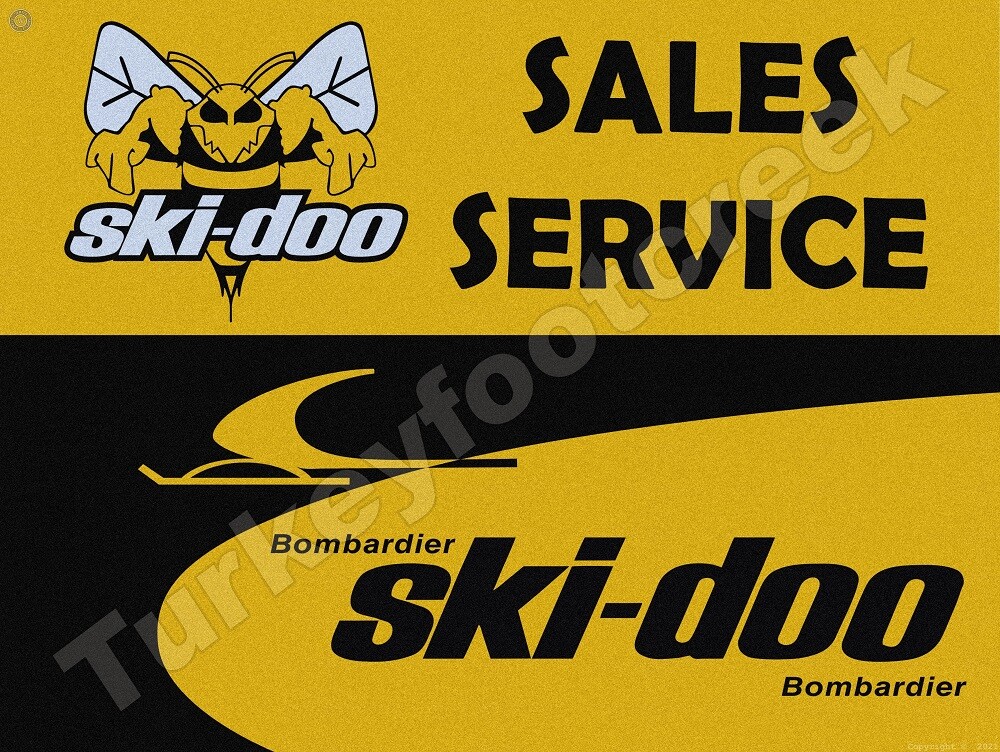 Ski-Doo Sales Service 9" x 12" Metal Sign