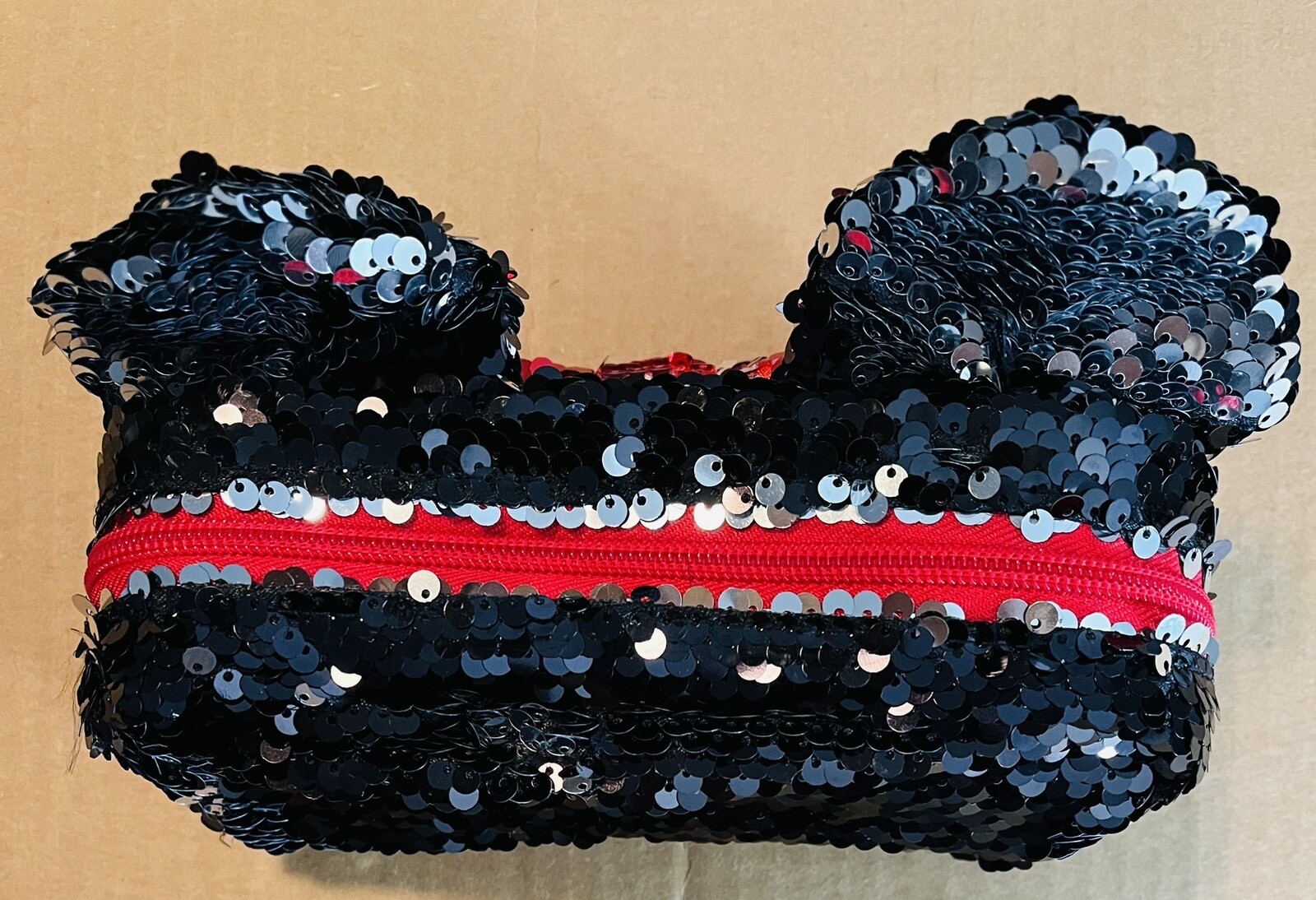 Disney Minnie Mouse Coin Purse, Cosmetic Bag, Pencil Case Reversible Sequin NWOT