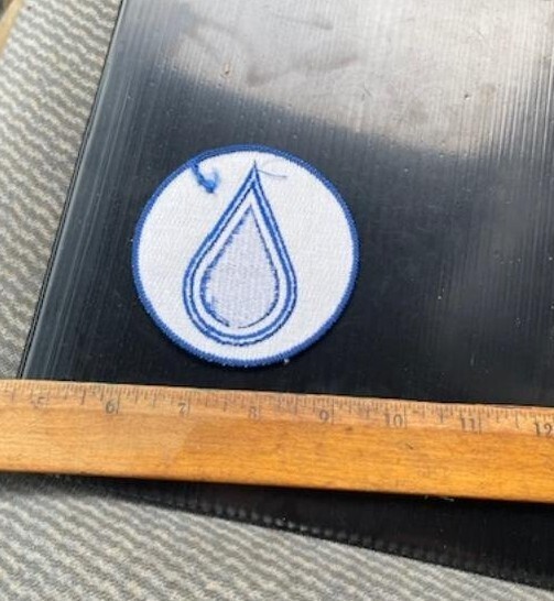 Teardrop or Raindrop Embroidered Patch (NOS)