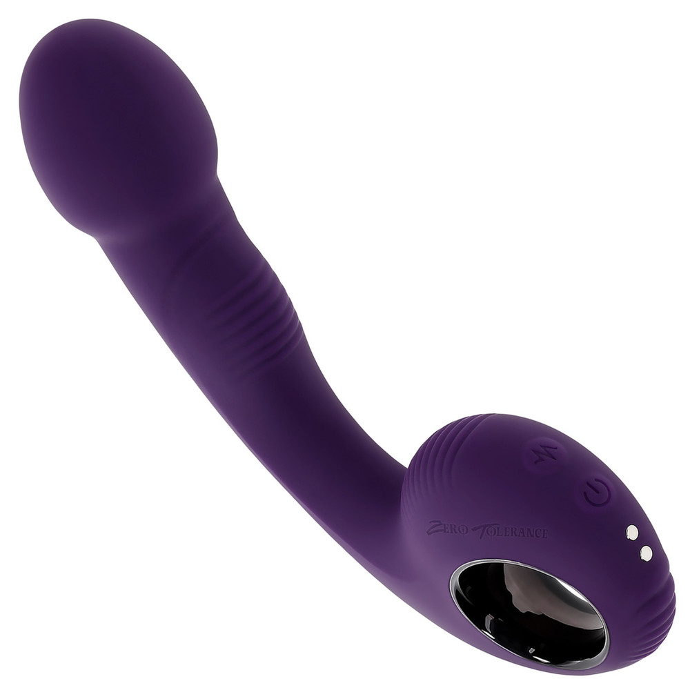 Vibrating Prostate Massager With Ringed Handle Rechargeable Silicone Vibrator
