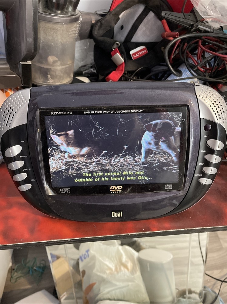 XDVD270 Dual 7" Widescreen Dvd Player 🔆TESTED WORKING 🔆