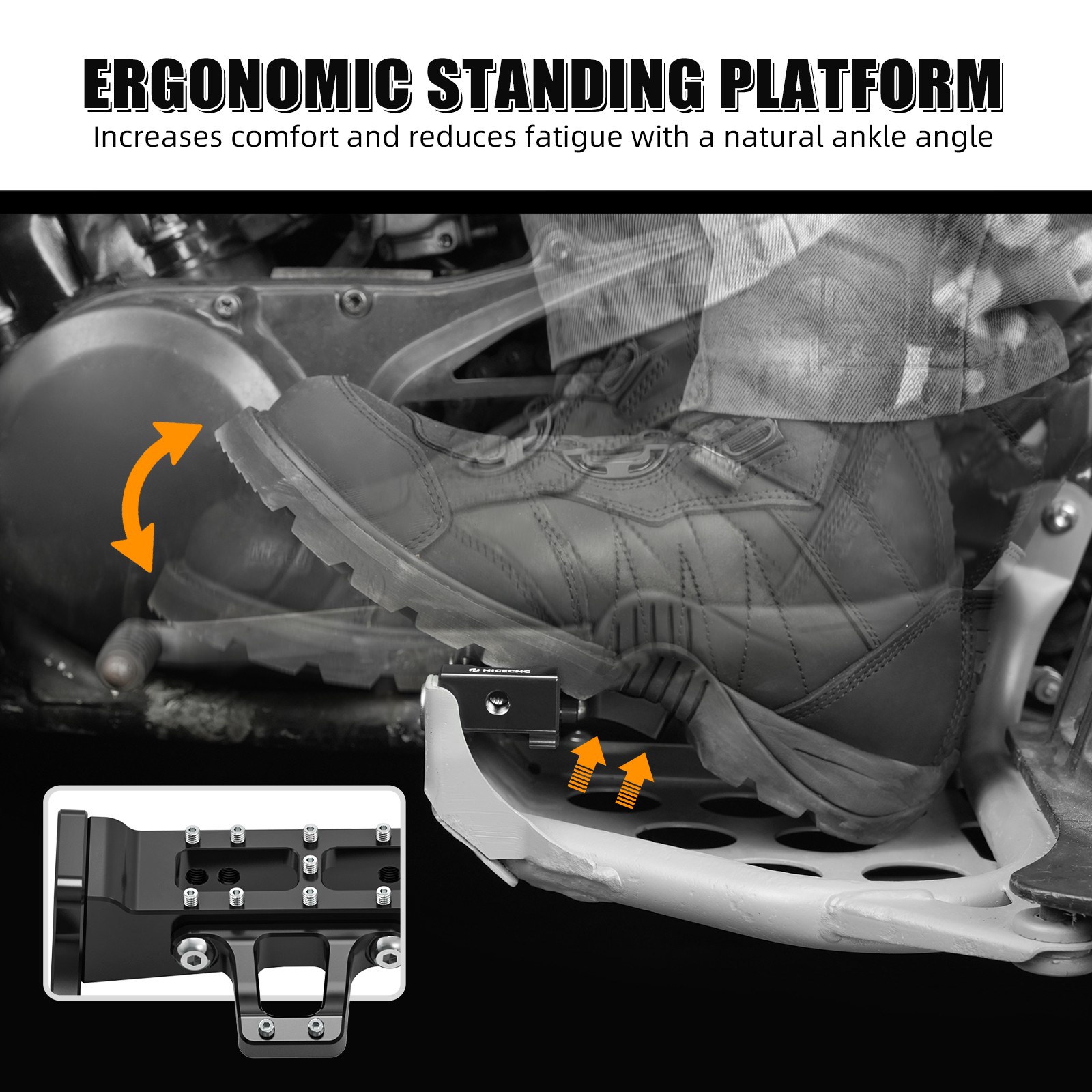 Extended Footrest Foot Pegs 13MM Aluminum For Yamaha Banshee 350 YFZ350 1987-06