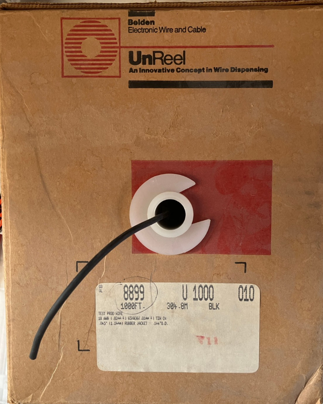 15ft each Black+ Red EPDM Rubber High Voltage 18 AWG Belden 8899 Test Lead Wire