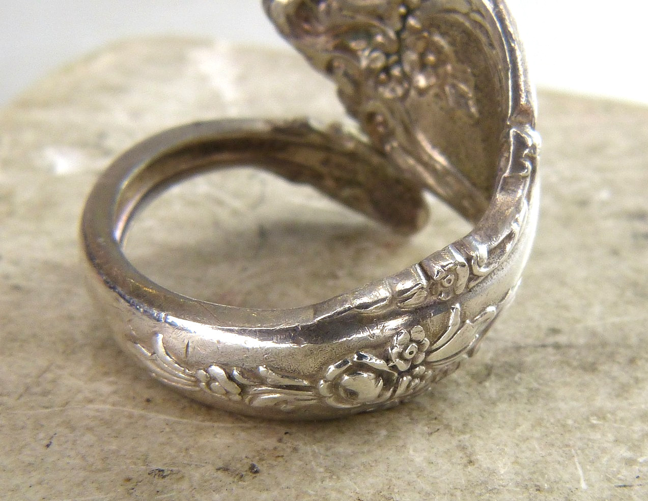 Vintage Lunt Delacourt Sterling Silver Spoon Ring