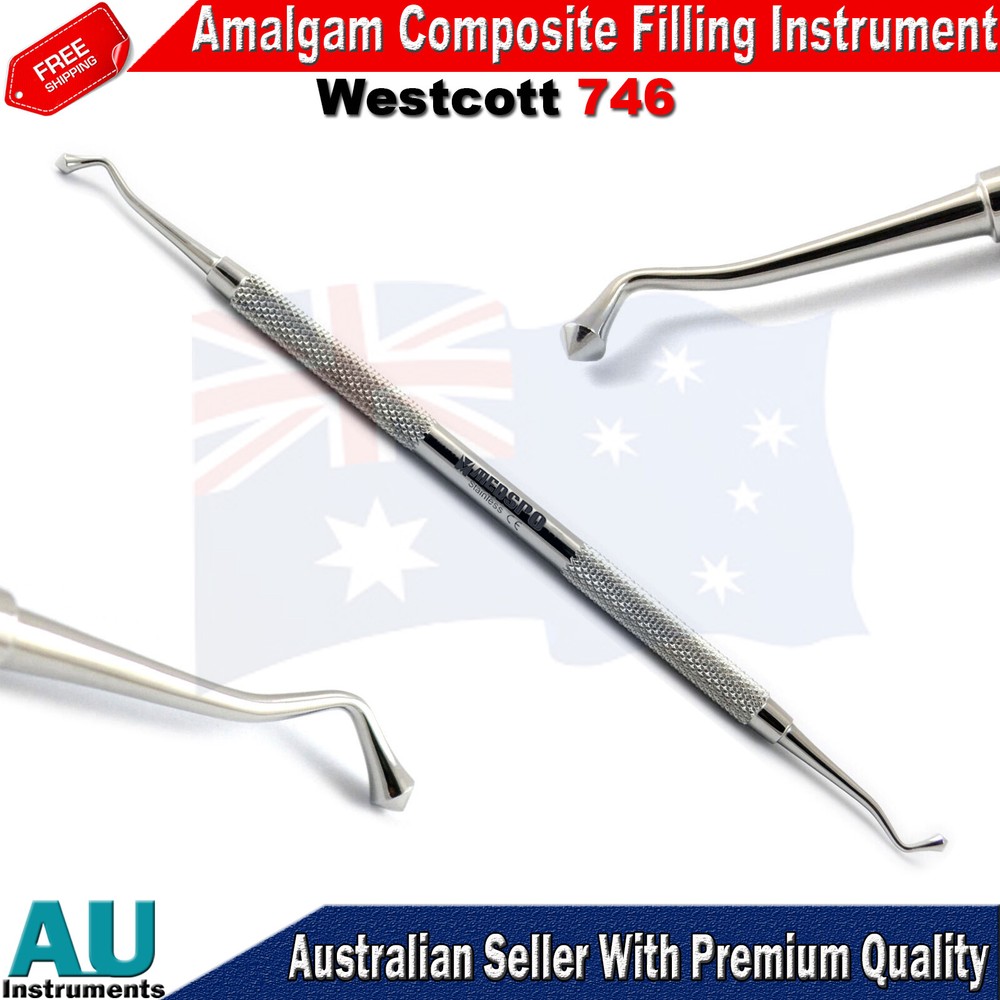 Dental Westcott Restorative Amalgam Composite Flat Plastic Filling Instruments