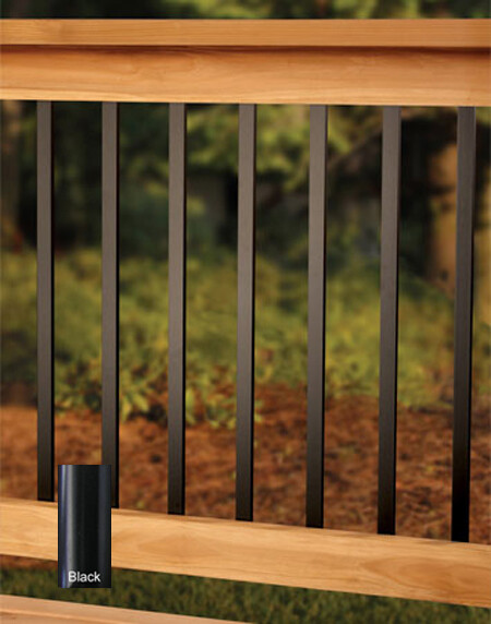 Decorators 32" Traditional Aluminum Deck Baluster - Black (10 Pack)
