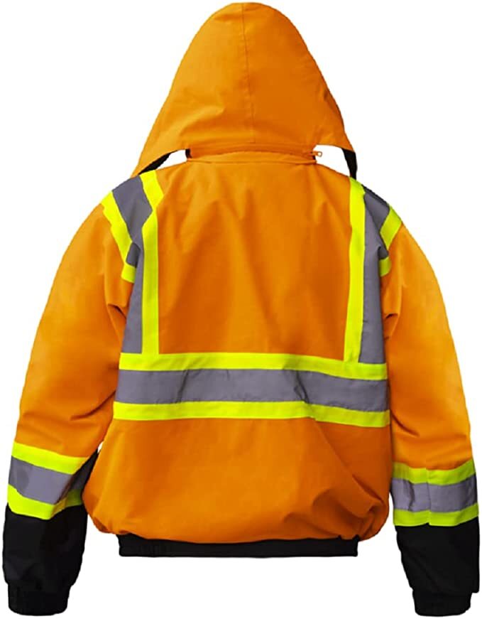Premium High Visibility Hi Vis Reflective Fleece Lined Waterproof Safety Jacket