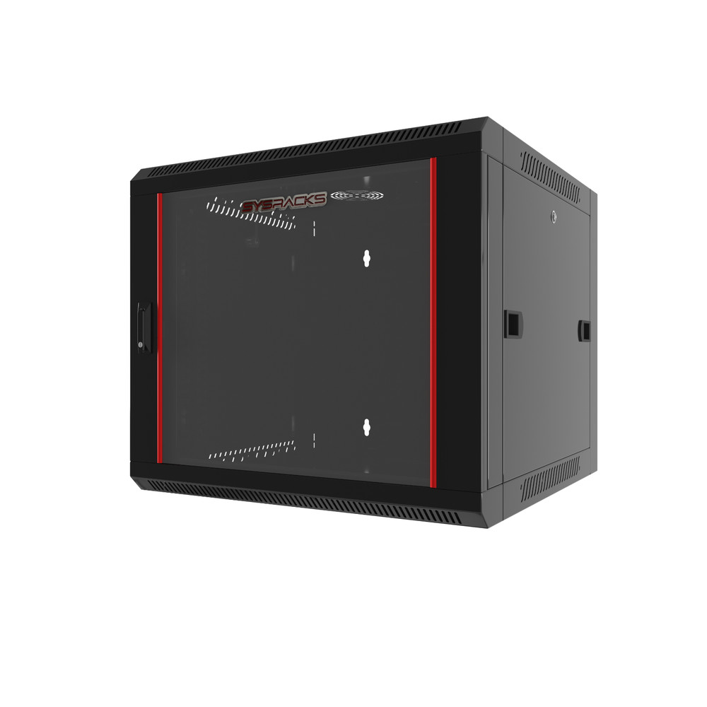 Sysracks - 9U Network Rack Wall Mount - Locking Server Cabinet – 24-Inch Depth -