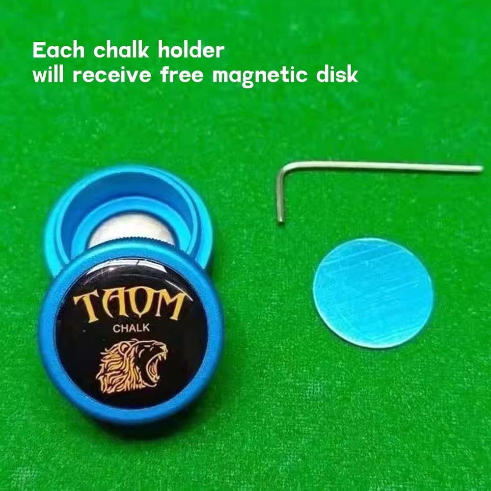 TAOM Pool Chalk Holder Round Shaped Practical Tool Billiards Accessories