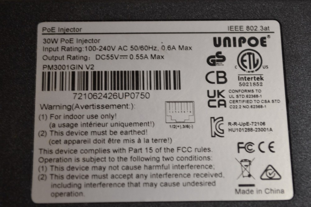 iPort Connect Pro 30W PoE Injector 72106