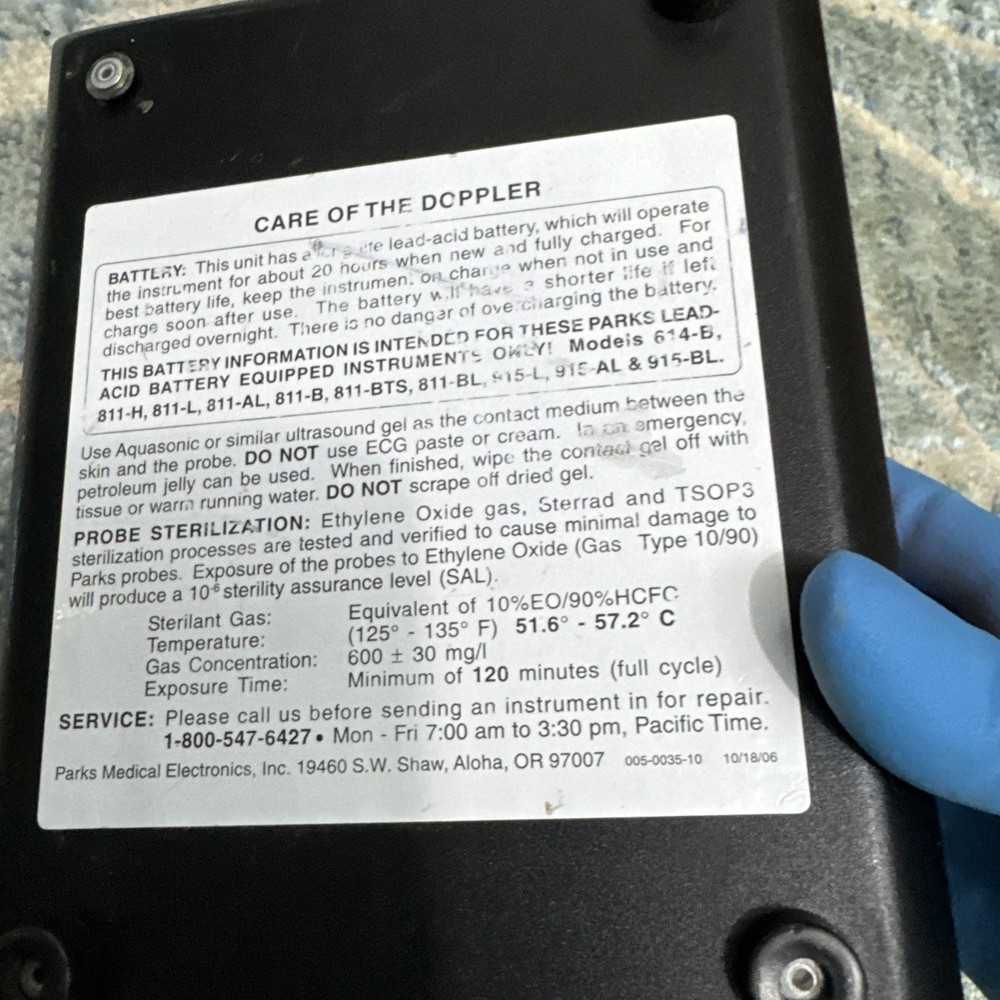 Ultrasonic Doppler Flow Detector 811-BTS