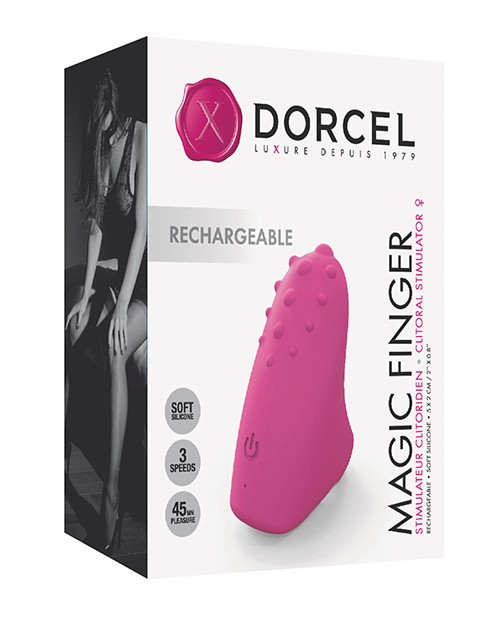 Clitoral Finger Vibrator Powerful Multi-Speed Rose Dorcel Magic Silicone Soft