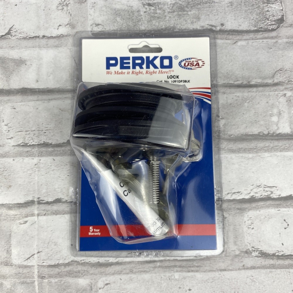 Perko 1/8" to 3/4" Straight Cam Bar Black Surface Mount Locking Latch