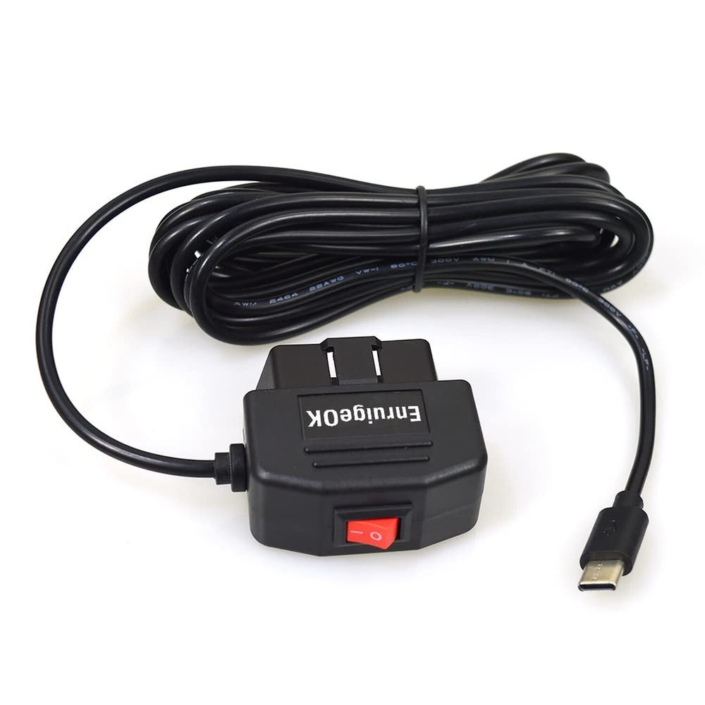 Universal OBD to USB-C Type-C 12V Output Power Cable Compatable for Ring Car ...