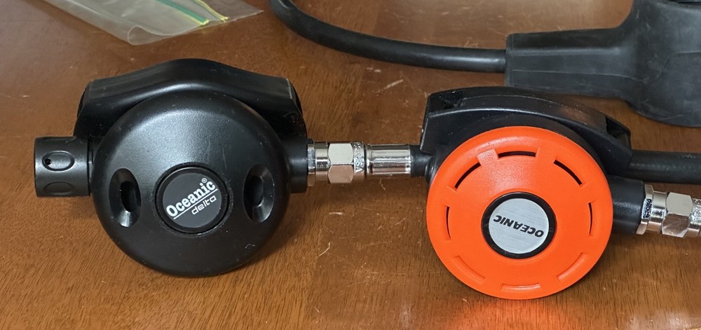 Oceanic Alpha 3 Regulator Set. First Stage + Second Stage x2 + Octo + Gauges