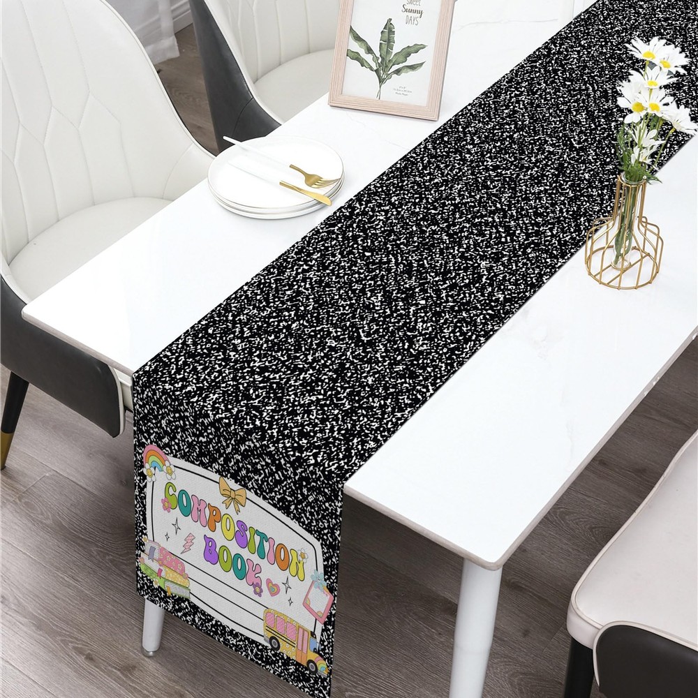 Composition Notebook Table Runner Back To School Party Decoration Classroom