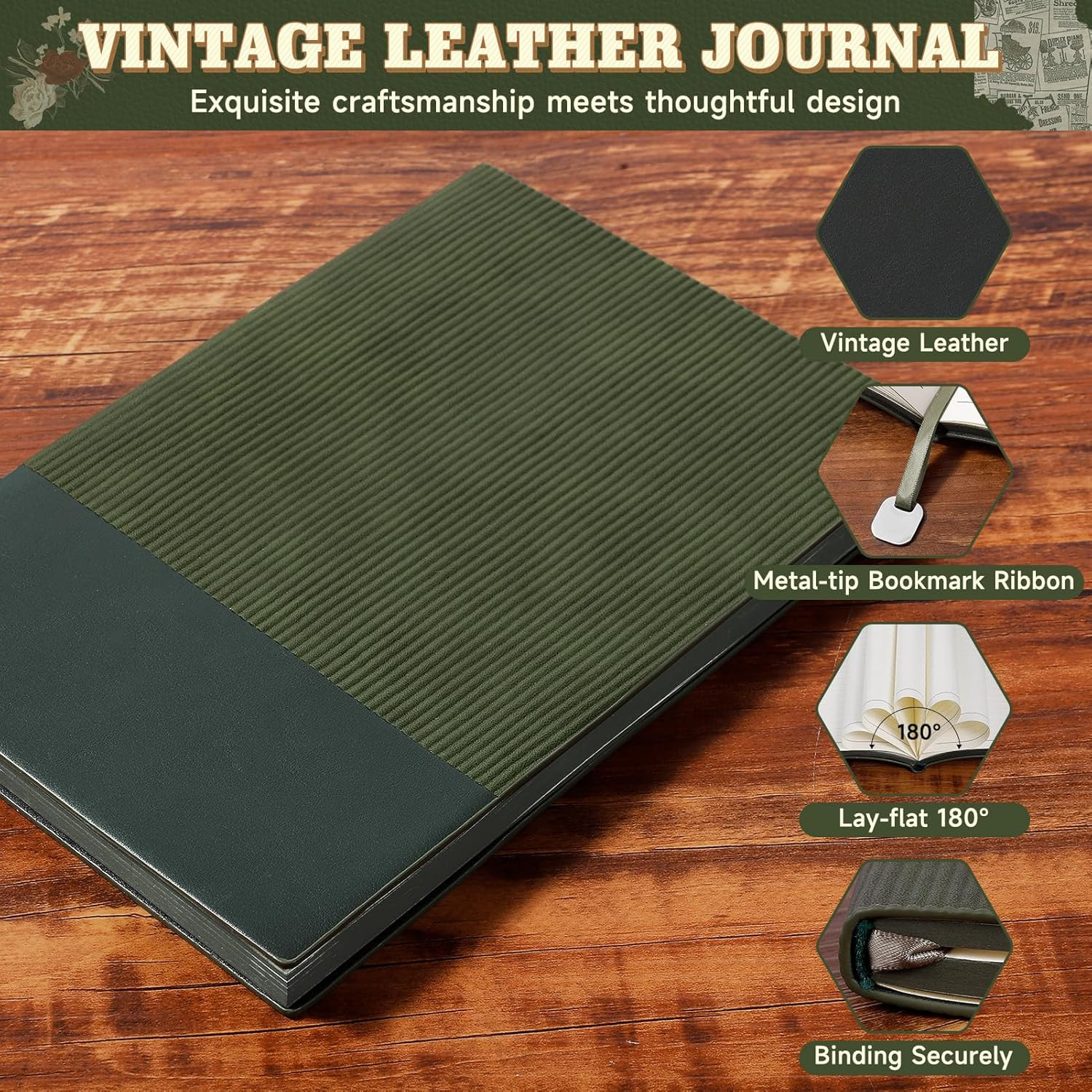 Leather Vintage Lined Journal Notebook,Leather Softcover Lined Journal Notebooks