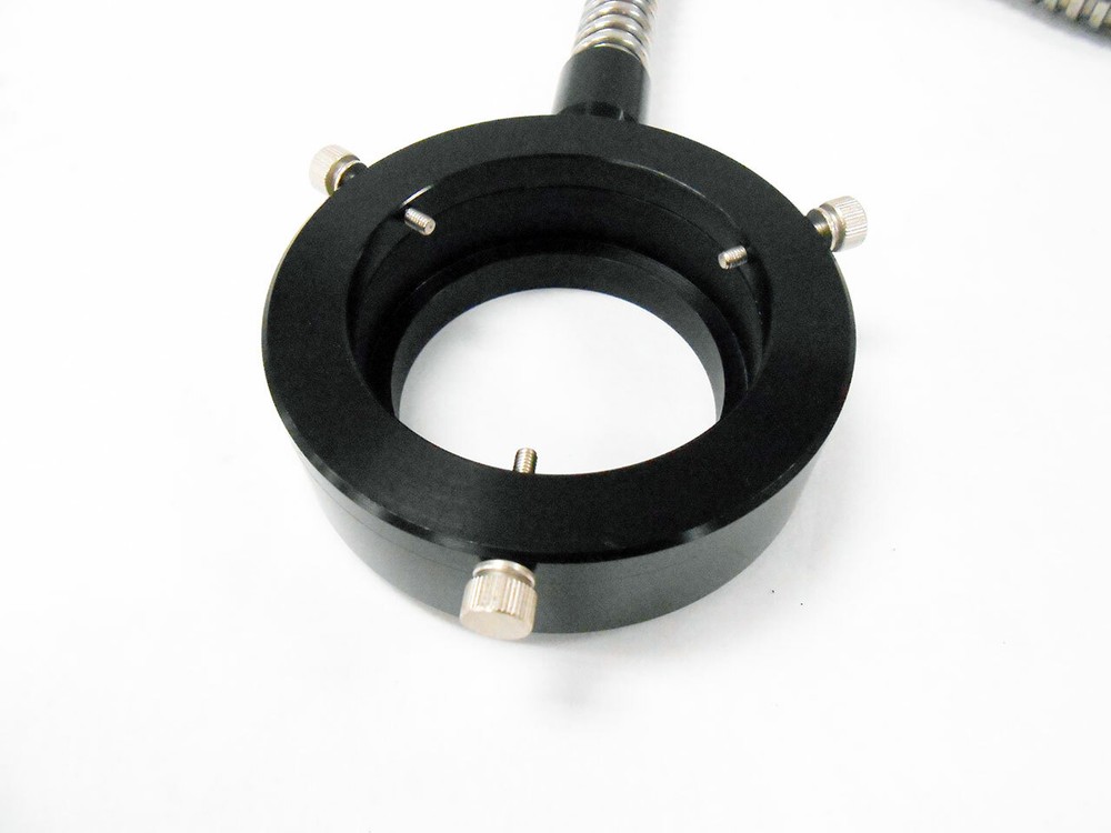 MICROSCOPE 3 INCH DIAMETER RING LIGHT FLEXIBLE 37 INCH FIBER OPTIC CABLE
