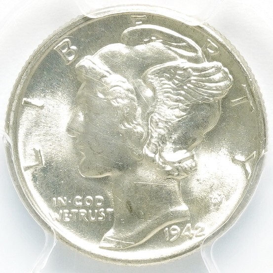 1942 (P) Mercury Dime PCGS MS-65