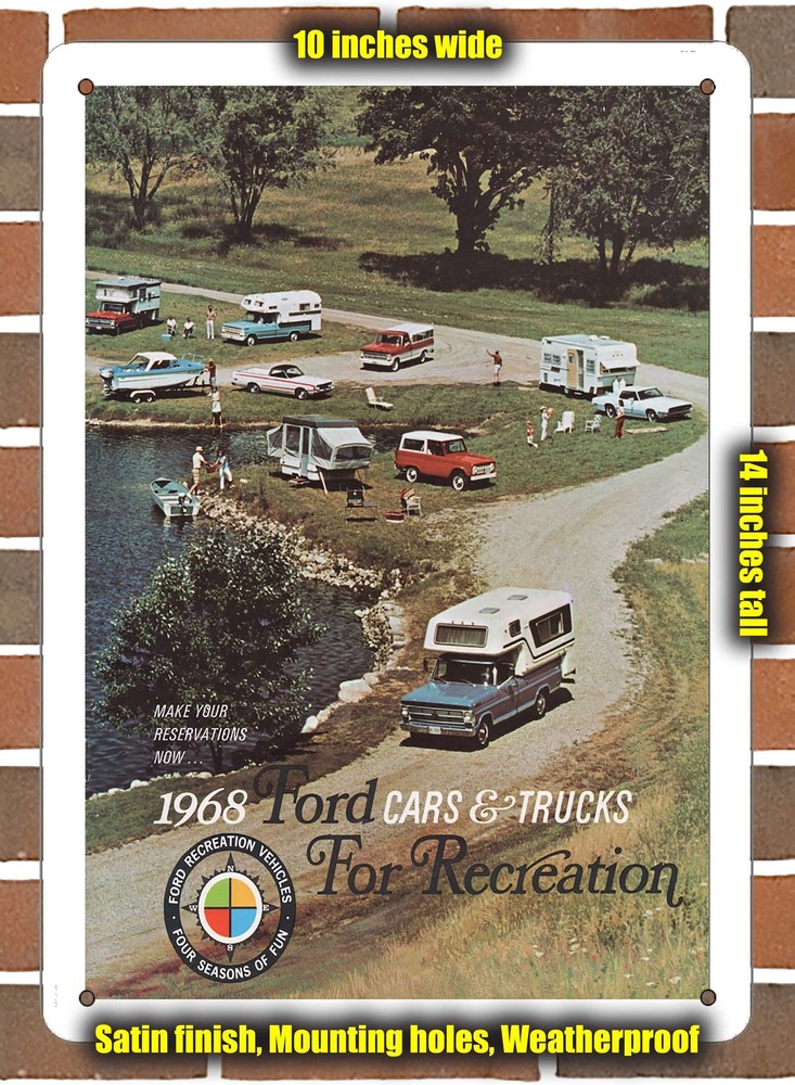 Metal Sign - 1968 Ford Recreation Guide