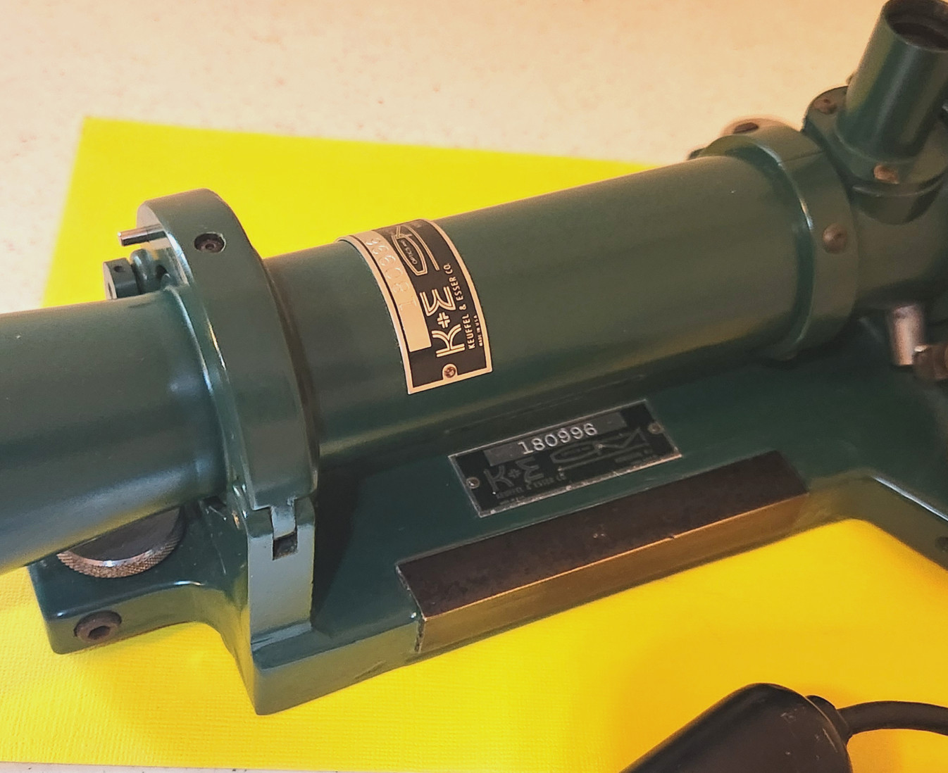 K&E Keuffel & Esser 71-4210 Autocollimator including lighting & manual. Tested