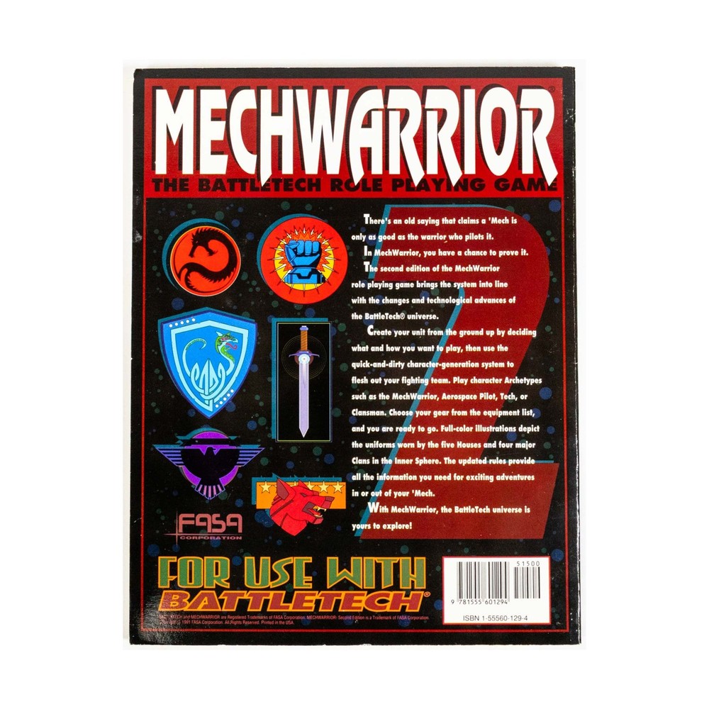 FASA MechWarrior MechWarrior (2nd Ed) VG+