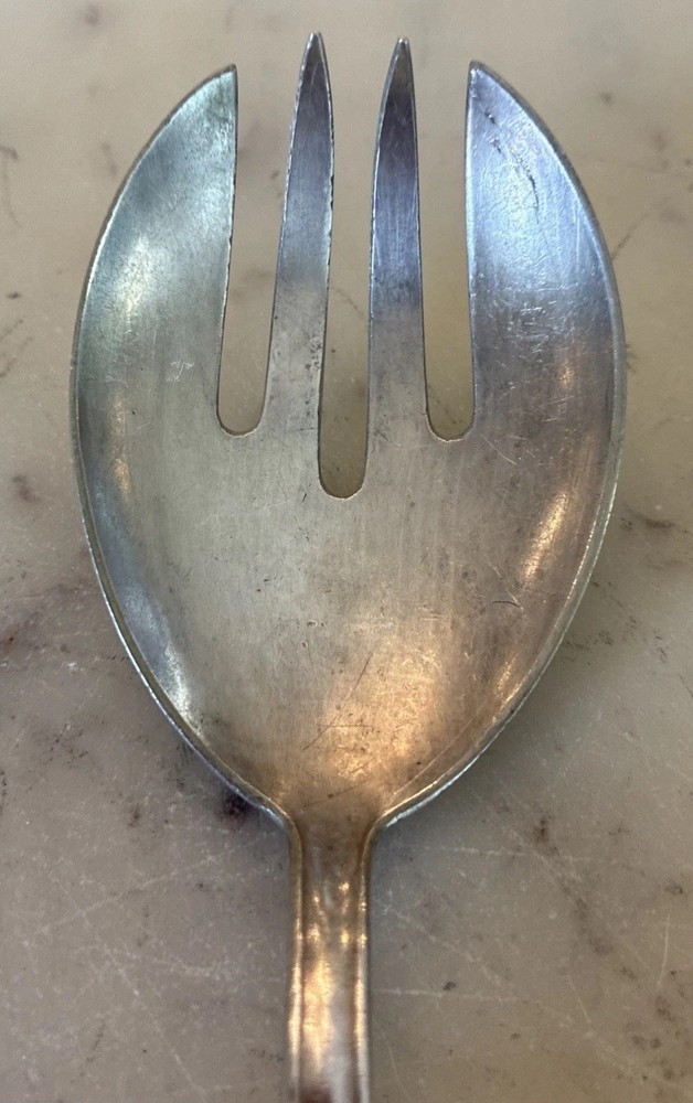 BMF90 Vintage German Silver Plated Serving Fork/Spoon 8”