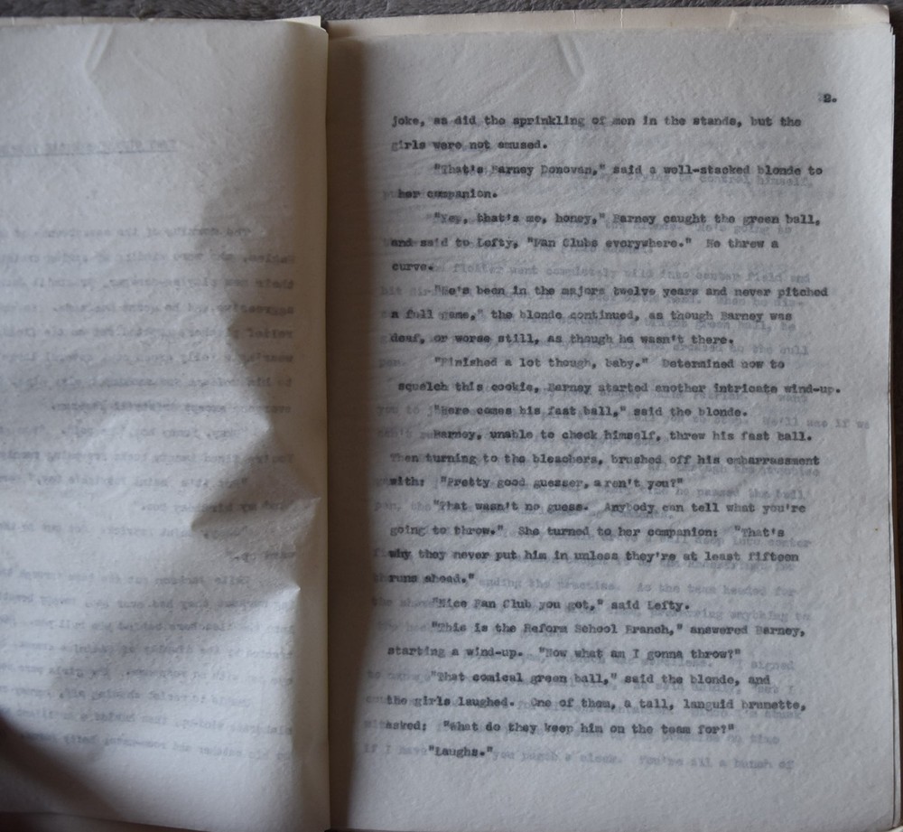 The Great American Pastime Original Screenplay Script