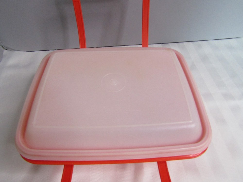 Vintage Tupperware Pack N Carry Lunch Box & Handle + 3 Containers READ