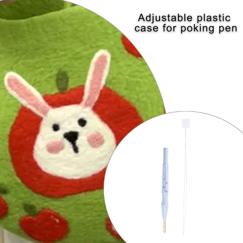 Adjustable Needle Pen Embroidery Needle Tufting Stitching Tool for Craft