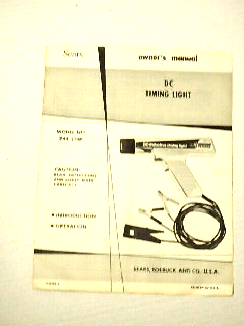 SEARS PENSKE DC INDUCTIVE TIMING LIGHT, 244.2138