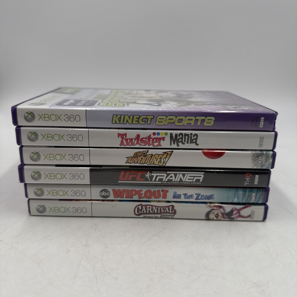 Xbox 360 Kinect Sensor Model 1414 with 6 Games Bundle -