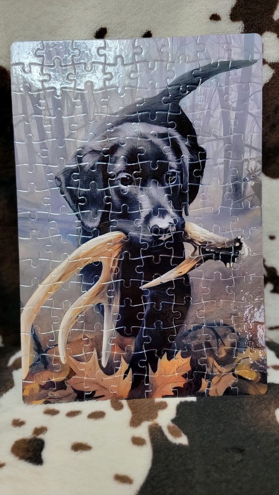 Black Lab 120 Piece Custom Handmade Jigsaw Puzzle