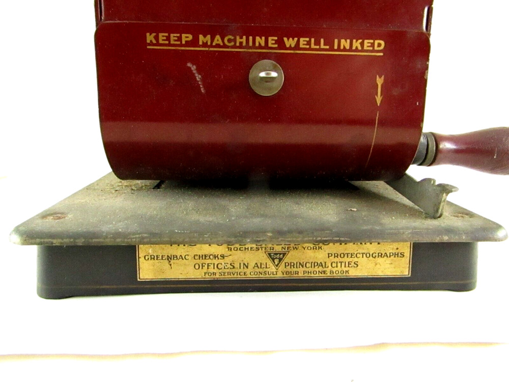 Antique Check Protectograph Machine