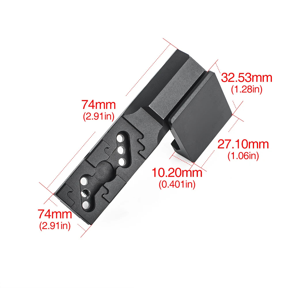 Tactical M600 M300 Flashlight Offset Base Mount Keymod Picatinny Mount Light