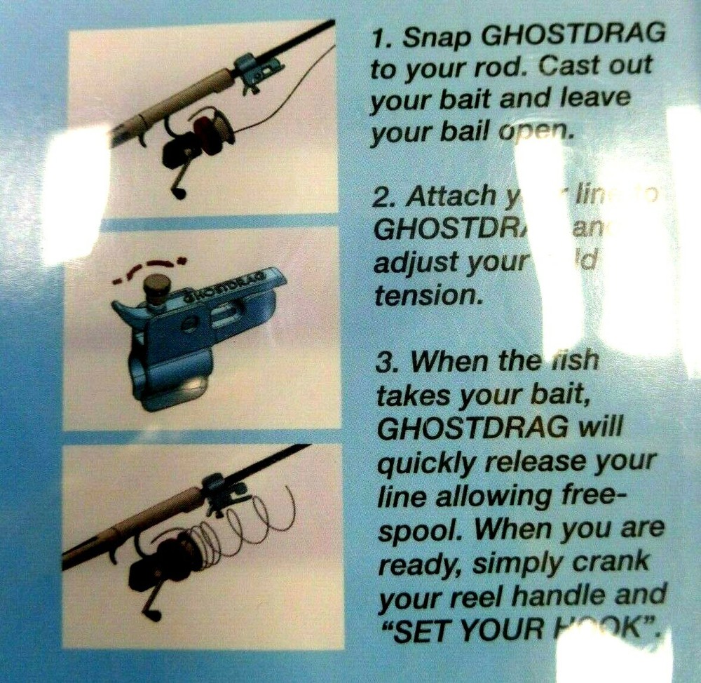 GhostDrag Adjustable Line Release Device - Convert Reel into Baiitrunner - New
