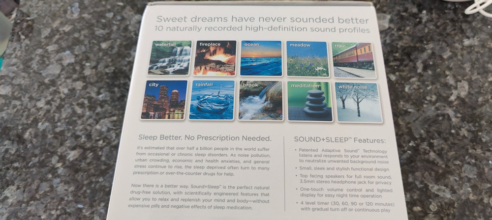 Adaptive Sound Technologies Sound + Sleep Noise Machine Non-Looping