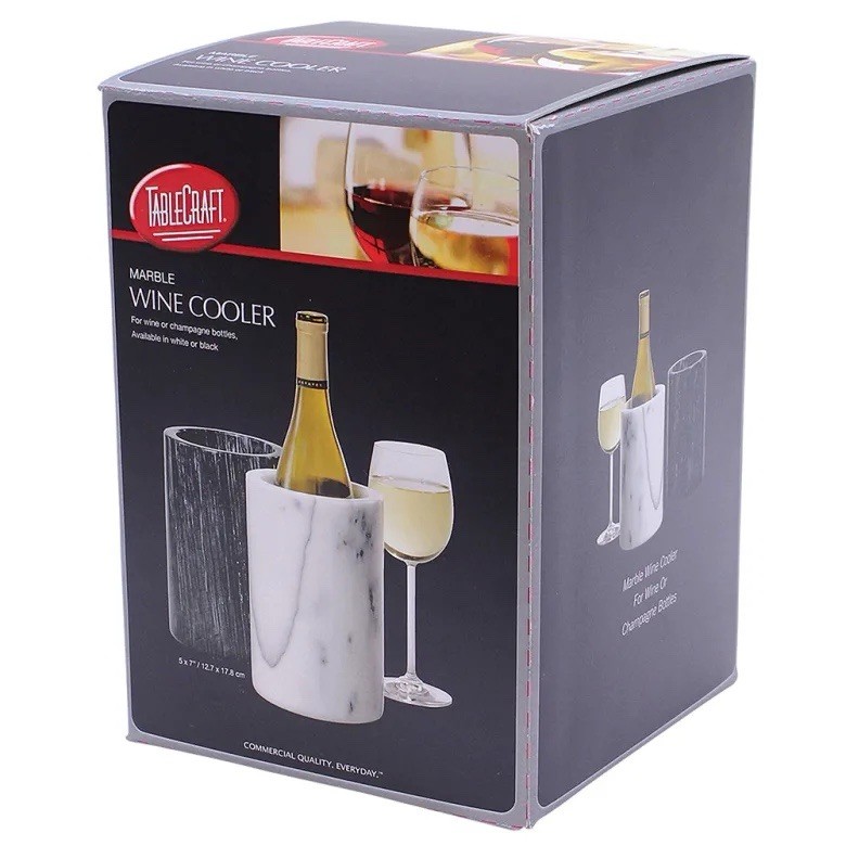 Tablecraft 5488 7" Wine Cooler - Marble, Black
