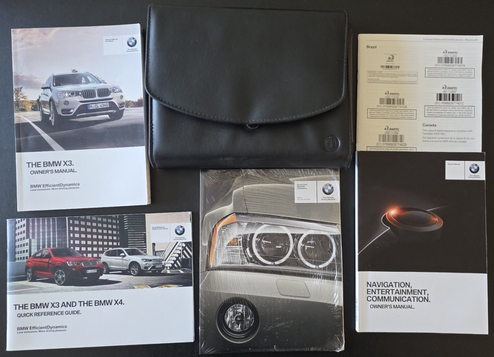 2015 BMW X3- Owners Manual, Quick Reference Guide, Case & More!