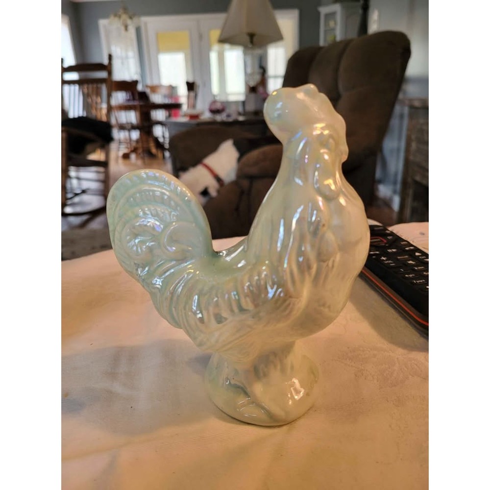 Iridescent Rooster Figurine