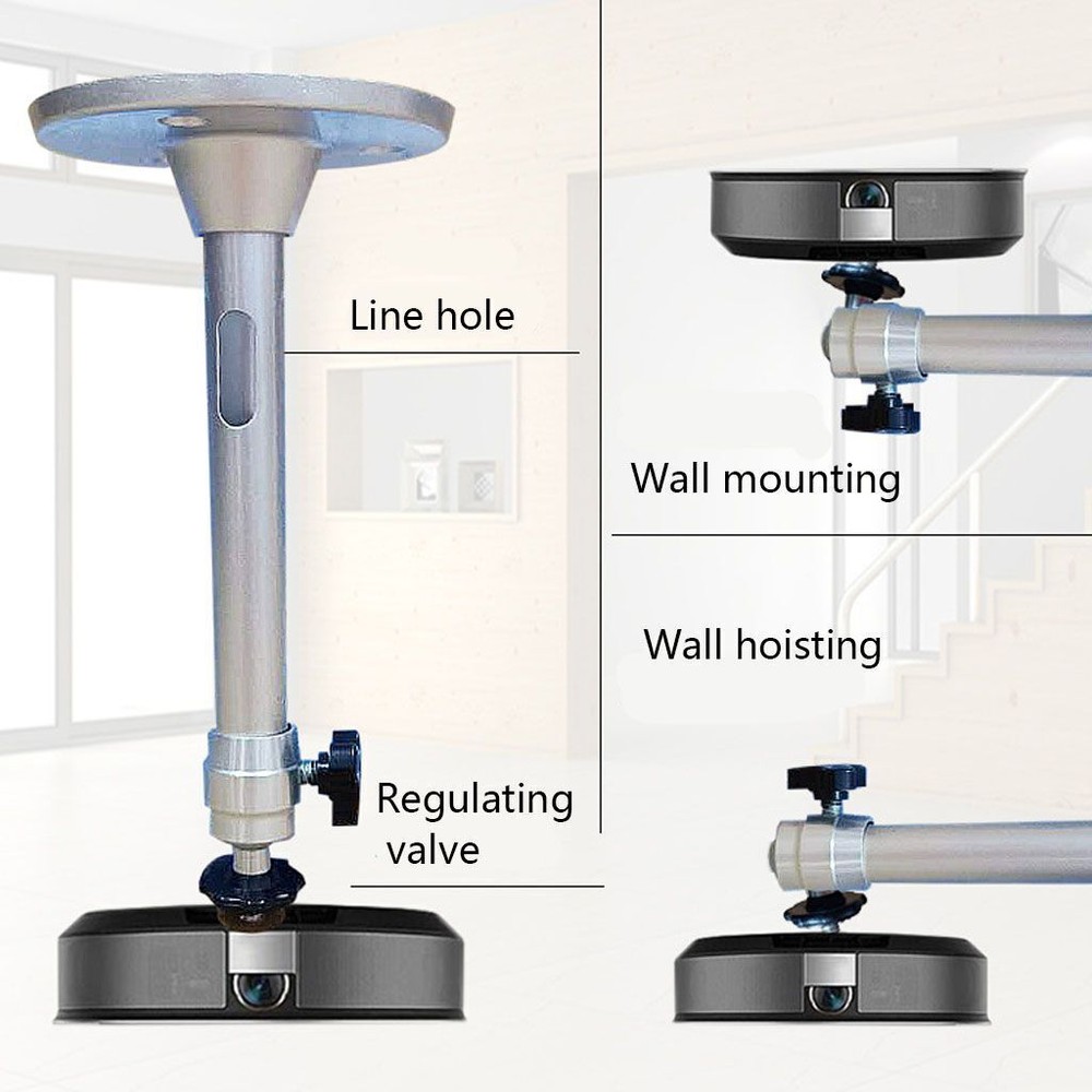 Universal 18cm/22cm LCD DLP Mini Projector Ceiling Wall Mount Bracket Aluminium