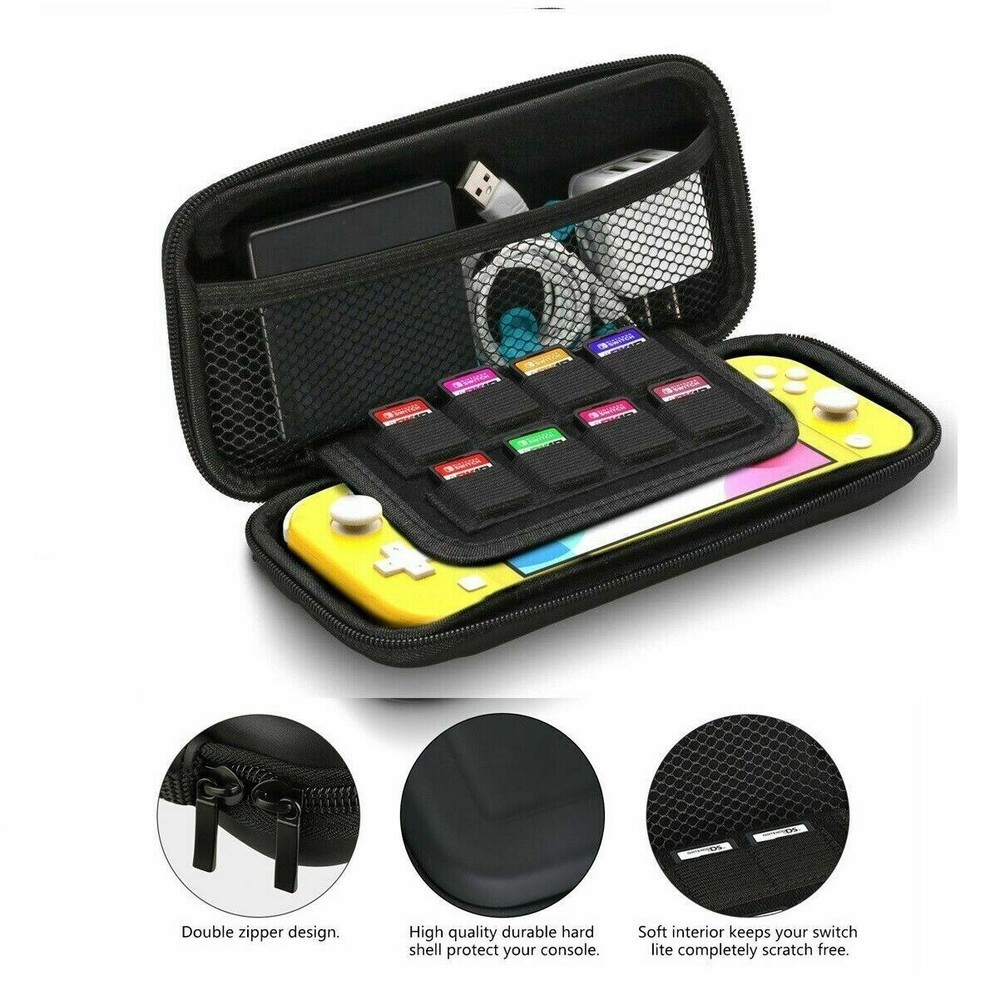Carrying Case Bag+Shell Cover+Tempered Glass Protector For Nintendo Switch Lite