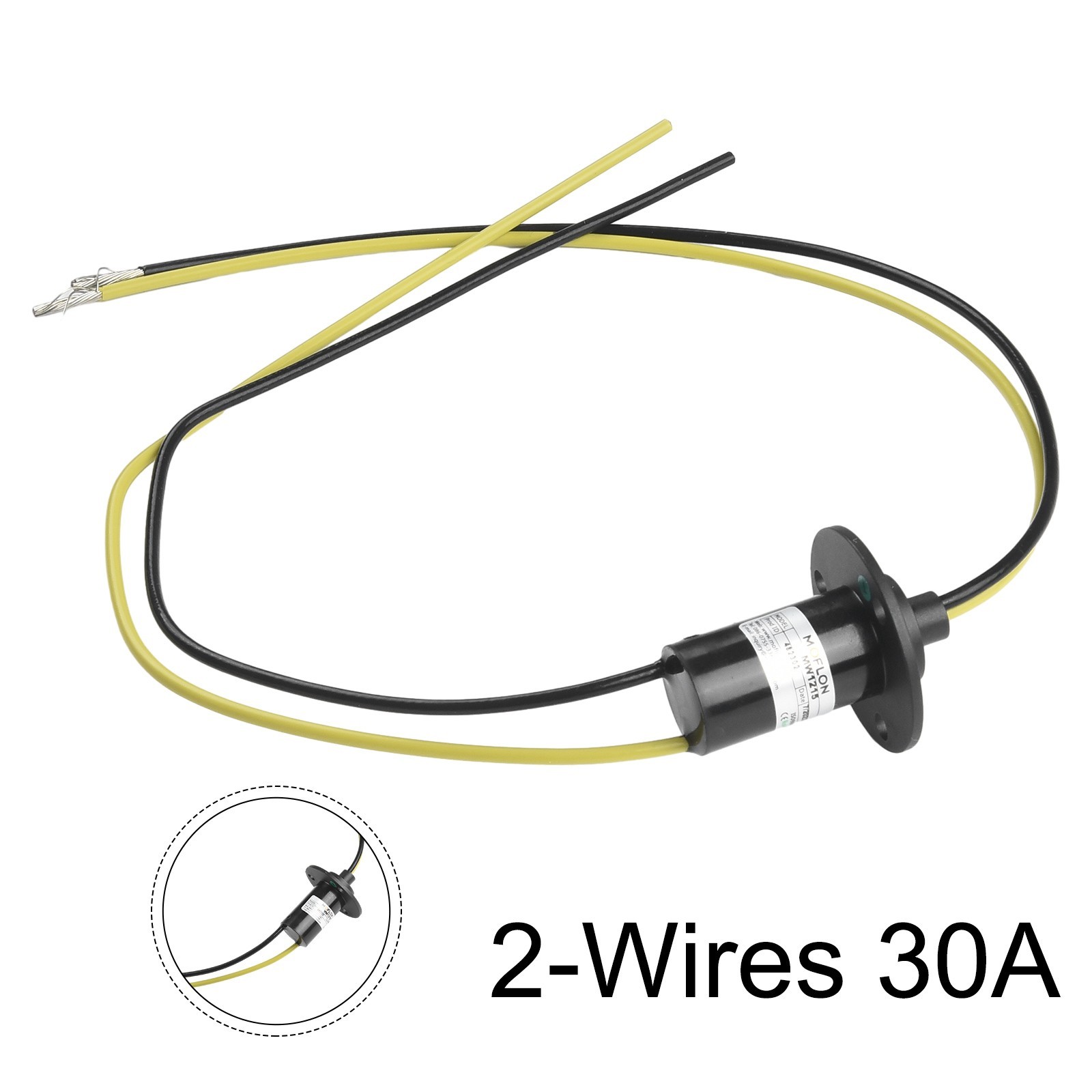 2Wires-Electrical Slip Ring Collector Ring Wind Turbine Generator Slip-Ring, 30A