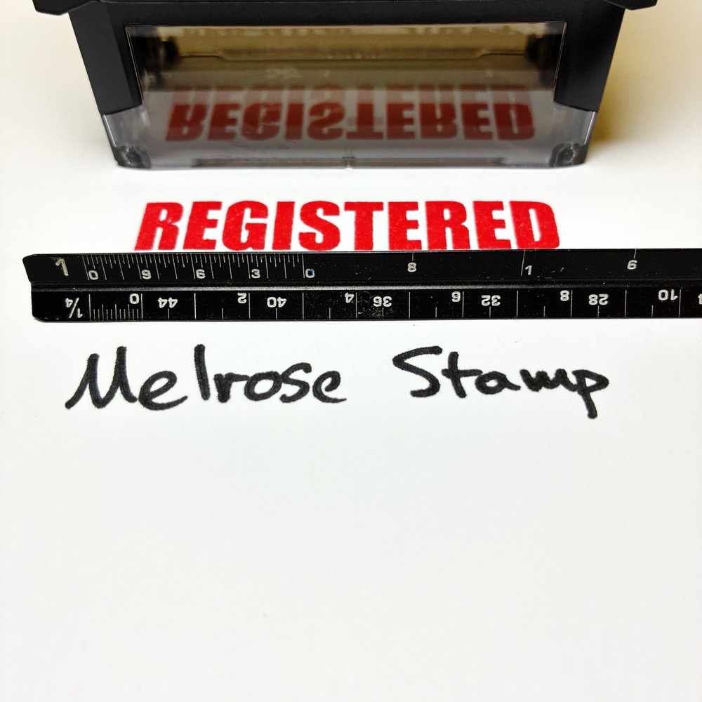 Registered Rubber Stamp Red Ink Self Inking Ideal 4913