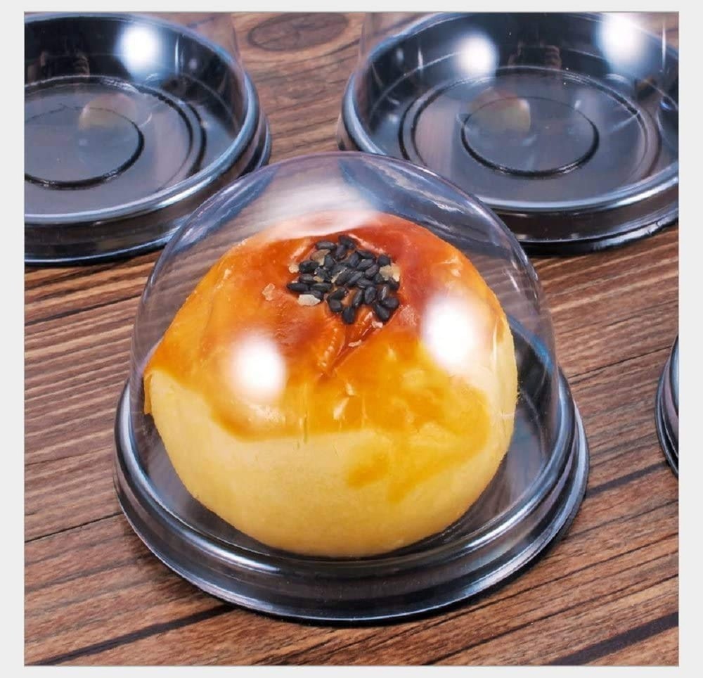 Clear Plastic Mini Cupcake Container,25 PC Desk Pet Containers Mooncake Boxes...